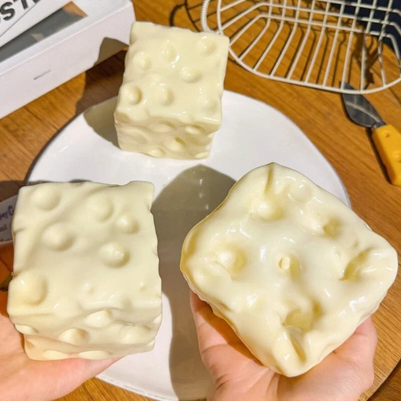 Taba Squishy Cheese Cube, Pelo - Fidget Cube Original reseña y precio